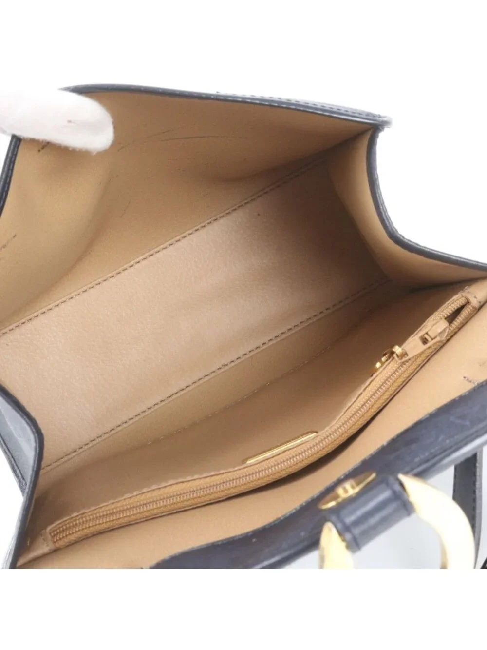 Dior Vintage Trotter Leather 2-Way Shoulder Bag Crossbody